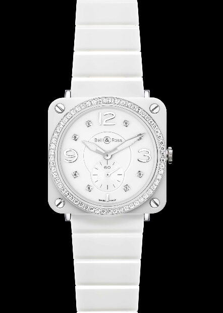 Bell & Ross Aviation BR-S Phantom Diamonds White Ceramic replica watch
